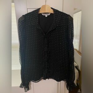 Walter Baker - Black & White Polka Dot Blouse - Lightly Worn - Large